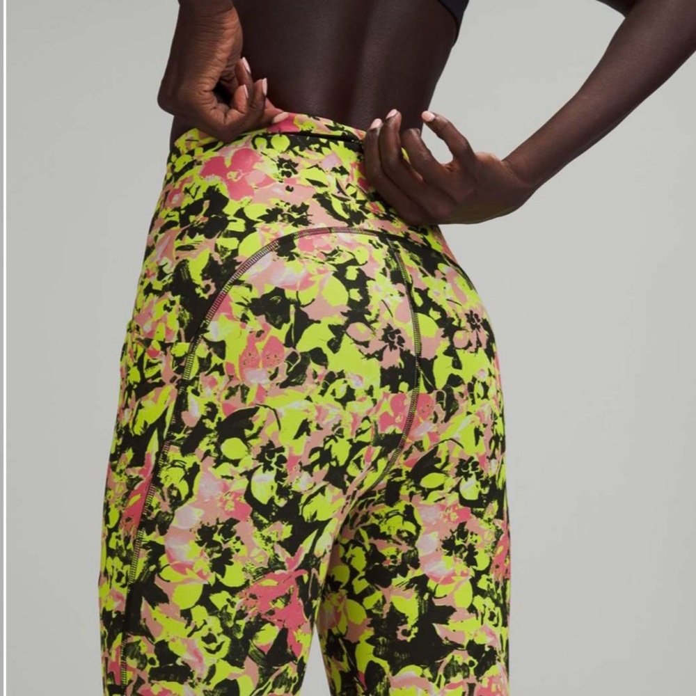 Lululemon Swift Speed High-Rise Tight 28" Inflect Floral Highlight Yellow Multi- - Picture 5 of 16